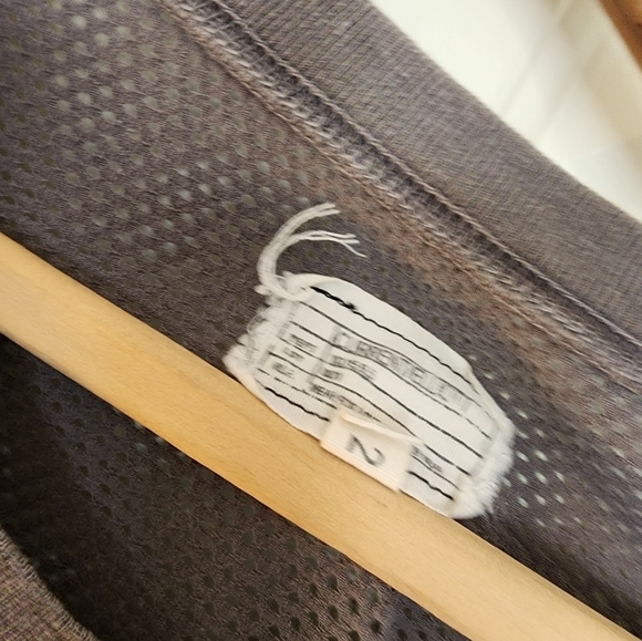 Current Elliott shrunken jogger top size 2 taupe long sleeve mesh cotton - Picture 2 of 9